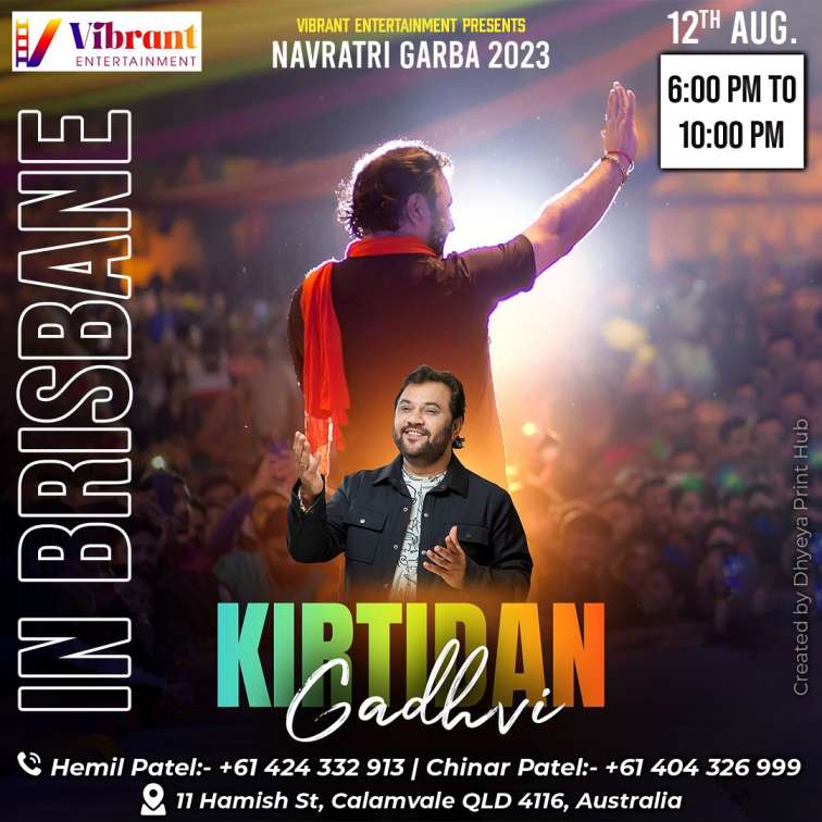 Navratri Garba 2023 With Kirtidan Gadhvi In Brisbane Premier Tickets