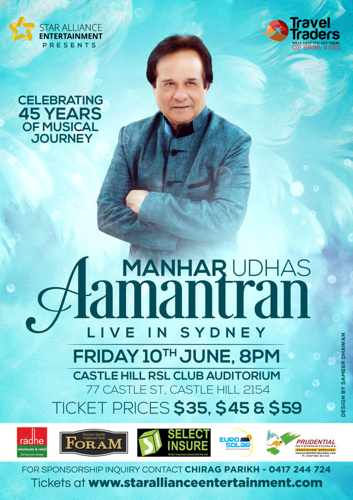 Aamantran – An Evening with Manhar Udhas in Sydney