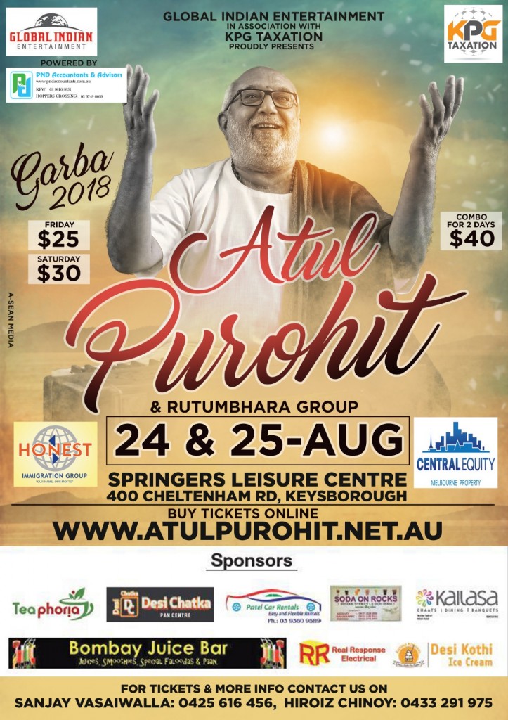 Atul Purohit & Rutumbhara Group Garba 2018 in Melbourne