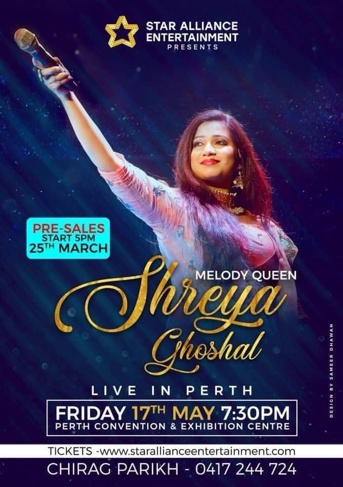 Melody Queen Shreya Ghoshal Live in Perth