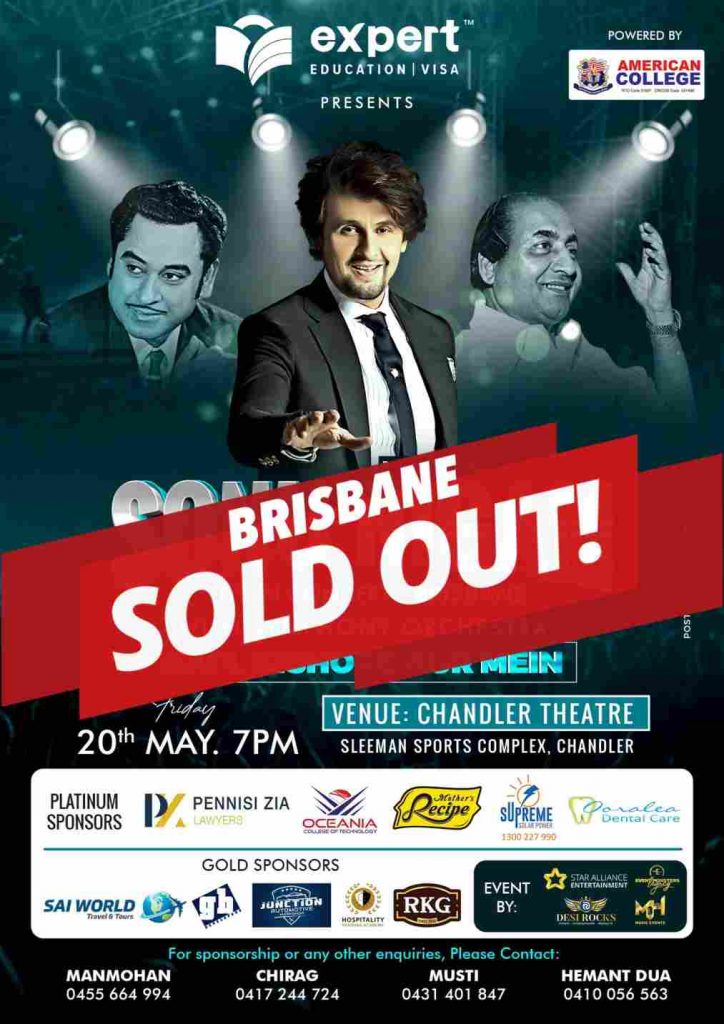 Rafi Kishore aur Main by Sonu Nigam Live in Concert with Symphony Orchestra – Brisbane