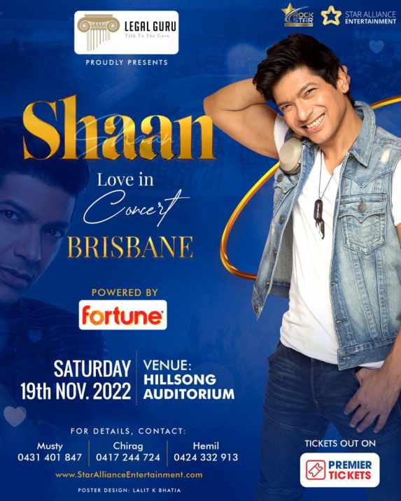 Shaan Love in Concert Brisbane 2022