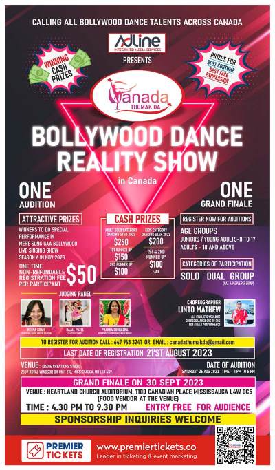 CANADA THUMAK DA DANCE AUDITIONS – 2023