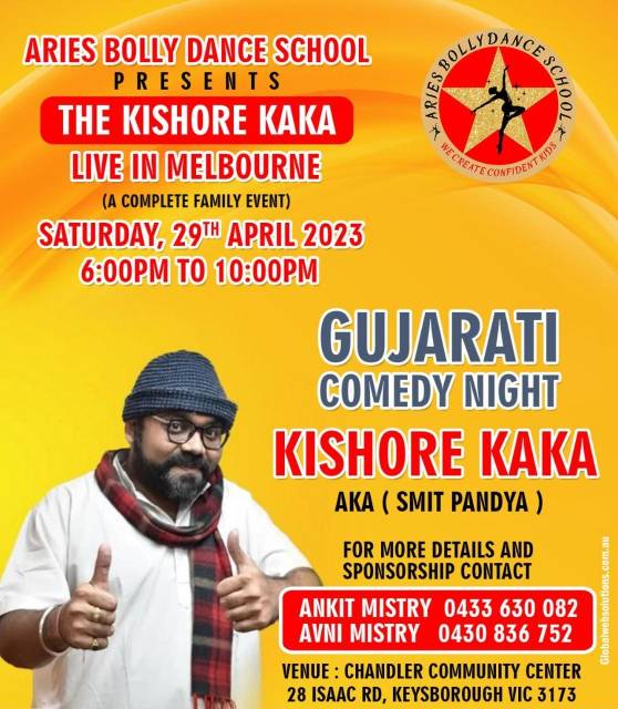 The Kishore Kaka Live In Melbourne - Gujarati Comedy Night - Premier ...