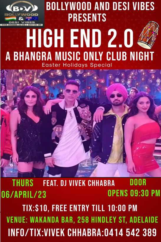 A Bhangra Music Only Club Night – High End 2.0