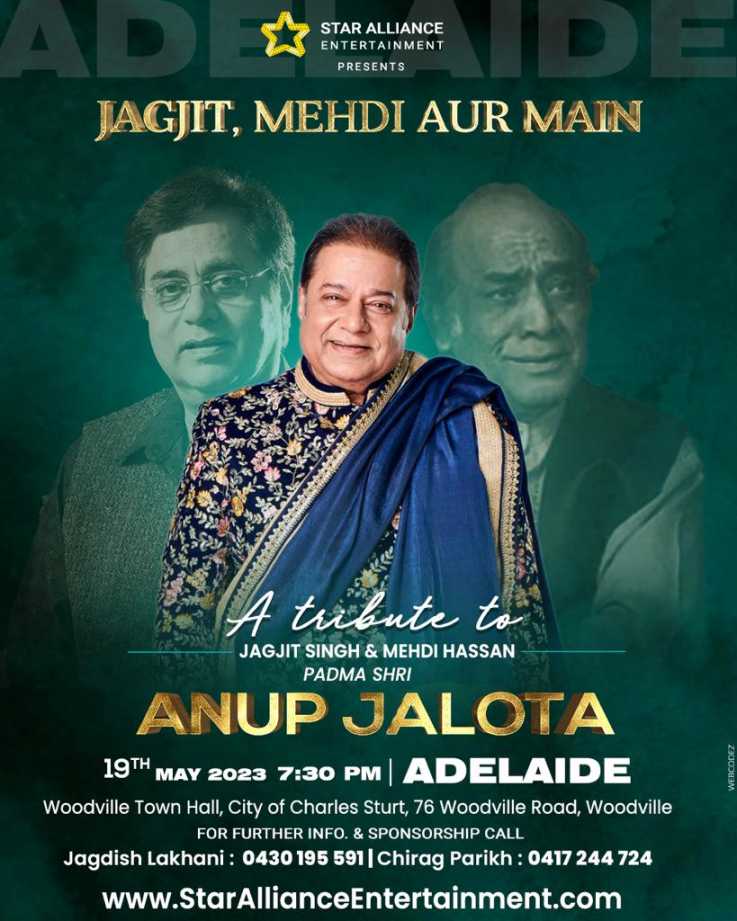 Jagjit Mehdi aur Main – Padma Shri Anup Jalota Live in Adelaide