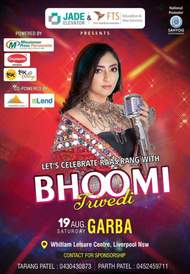 BHOOMI TRIVEDI Garba Night 2023 Premier Tickets