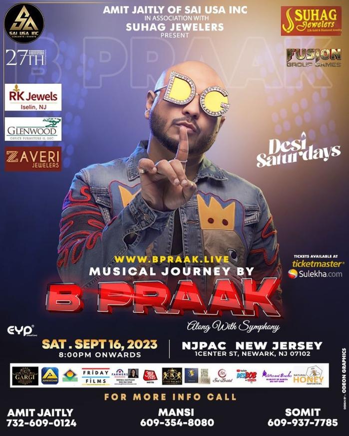 Musical Journey by B Praak in New Jersey 2023