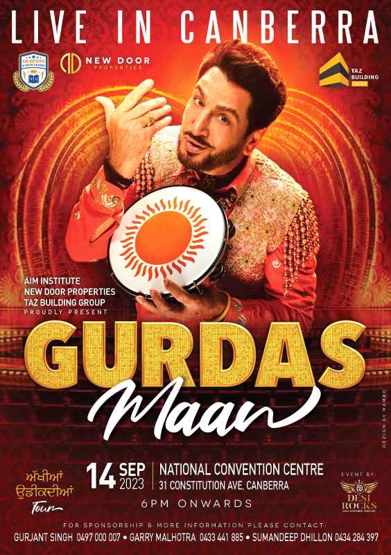 Gurdas Maan Live in Canberra 2023 – Akhiyan Udeekdian Tour