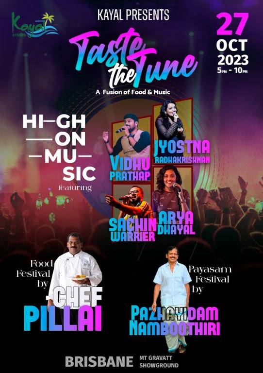 Kayal Taste The Tune – A Fusion of Food and Music (Brisbane) 2023