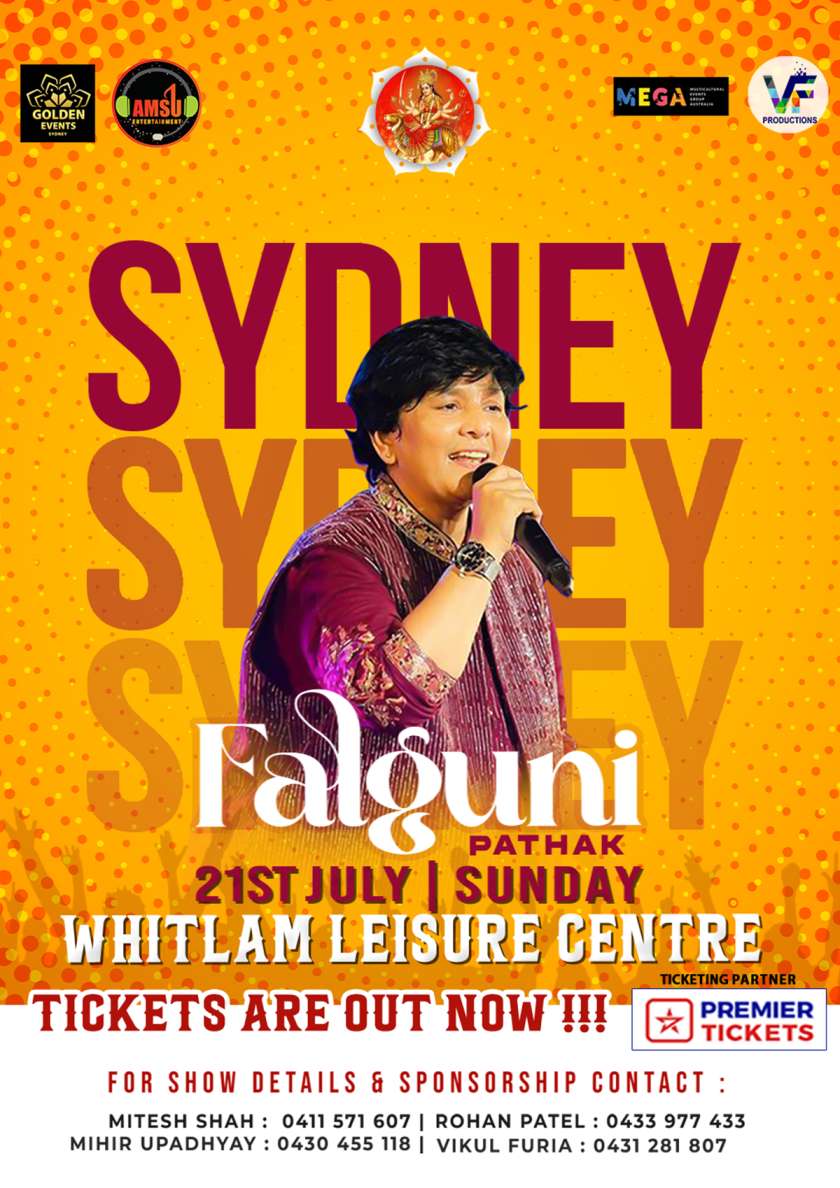 Garba 2024 Dandiya Queen Falguni Pathak Sydney Tickets Premier Tickets