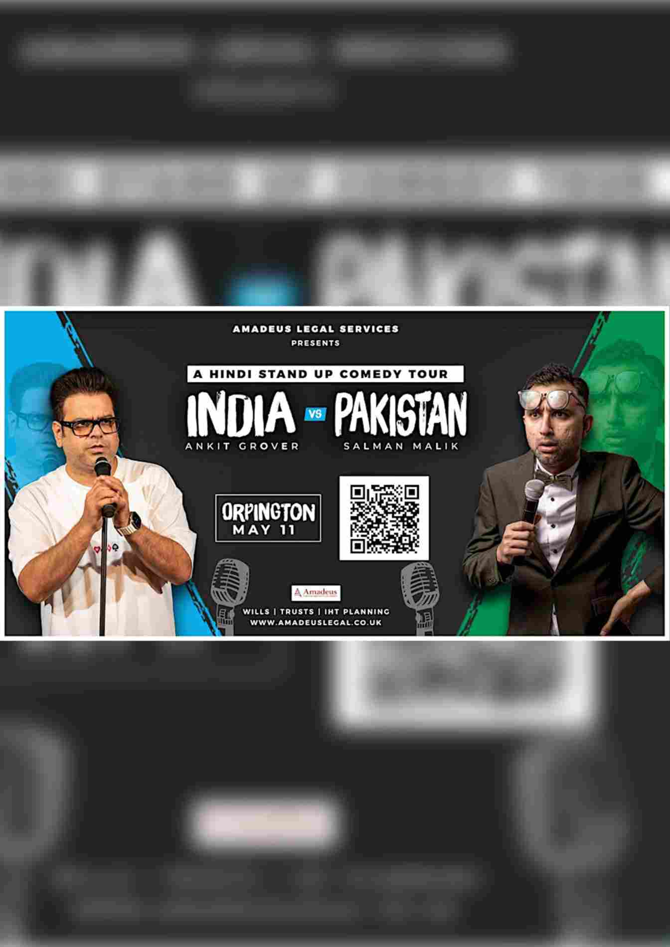 India vs Pakistan - Stand-Up Comedy Show Orpington London