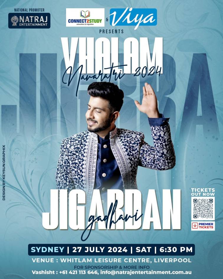 Vhalam Navratri 2024 – Jigardan Gadhavi in Sydney