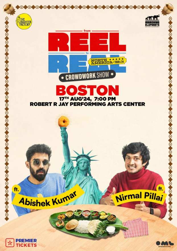 Reel to Real – Crowdwork Show by Abishek Kumar and Nirmal Pillai in Boston