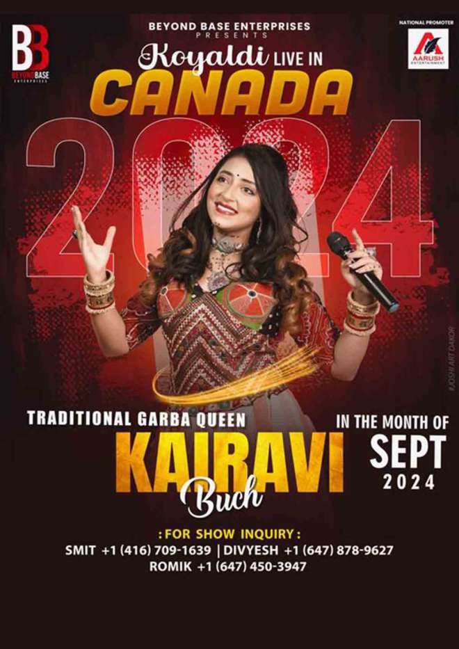 Koyaldi Kairavi Buch Garba 2024 in Toronto Premier Tickets