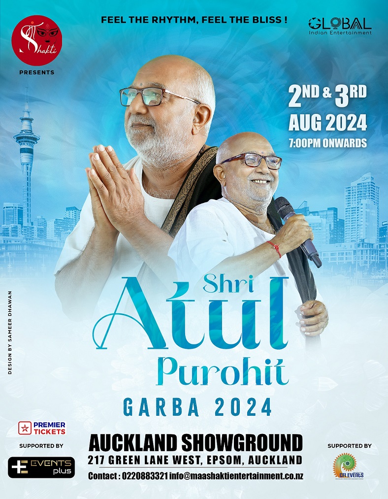 Shri Atul Purohit Garba 2024 in Auckland Premier Tickets