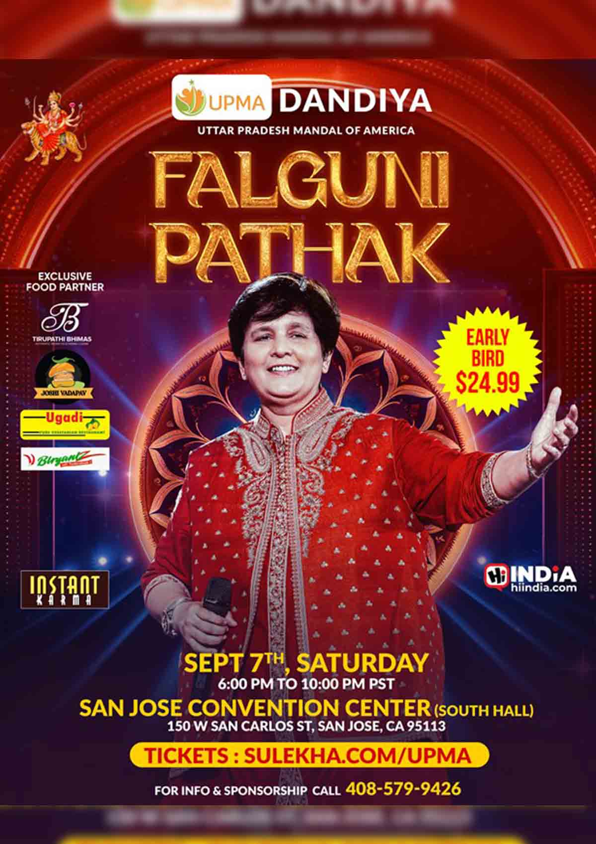 Falguni Pathak - Dandiya Dhoom 2024 Live In Bay Area - Premier Tickets