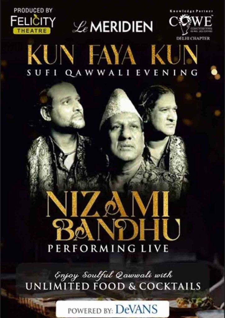 Kun Faya Kun Sufi Qawwali Evening by Nizami Bandhu