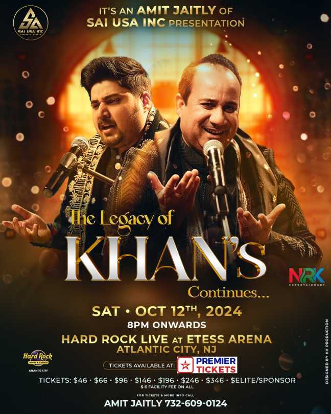 The Legacy of KHANS - Ustad Rahat Fateh Ali Khan Live In Concert New Jersey