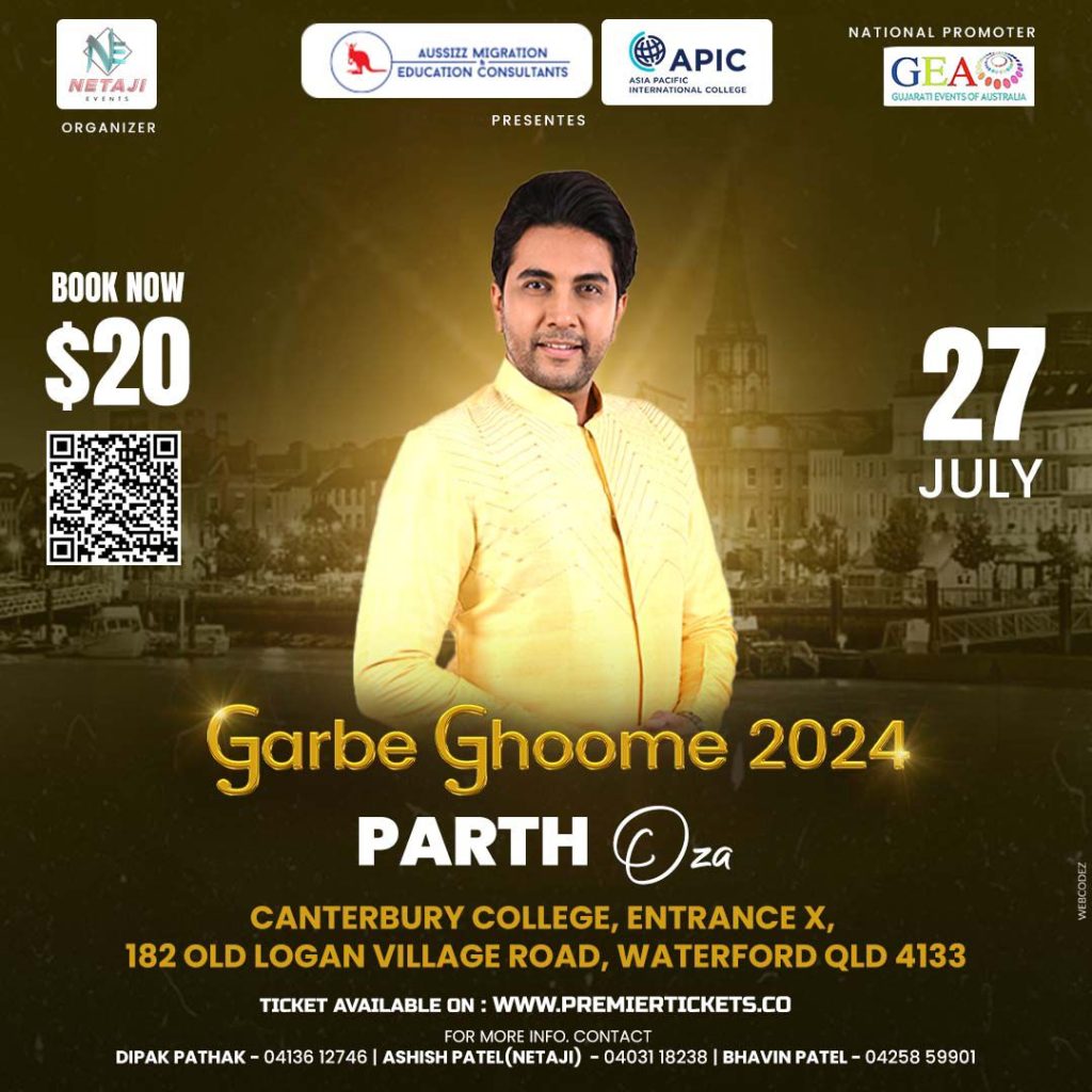 Garbe Ghoome 2024 with Parth Oza in Brisbane