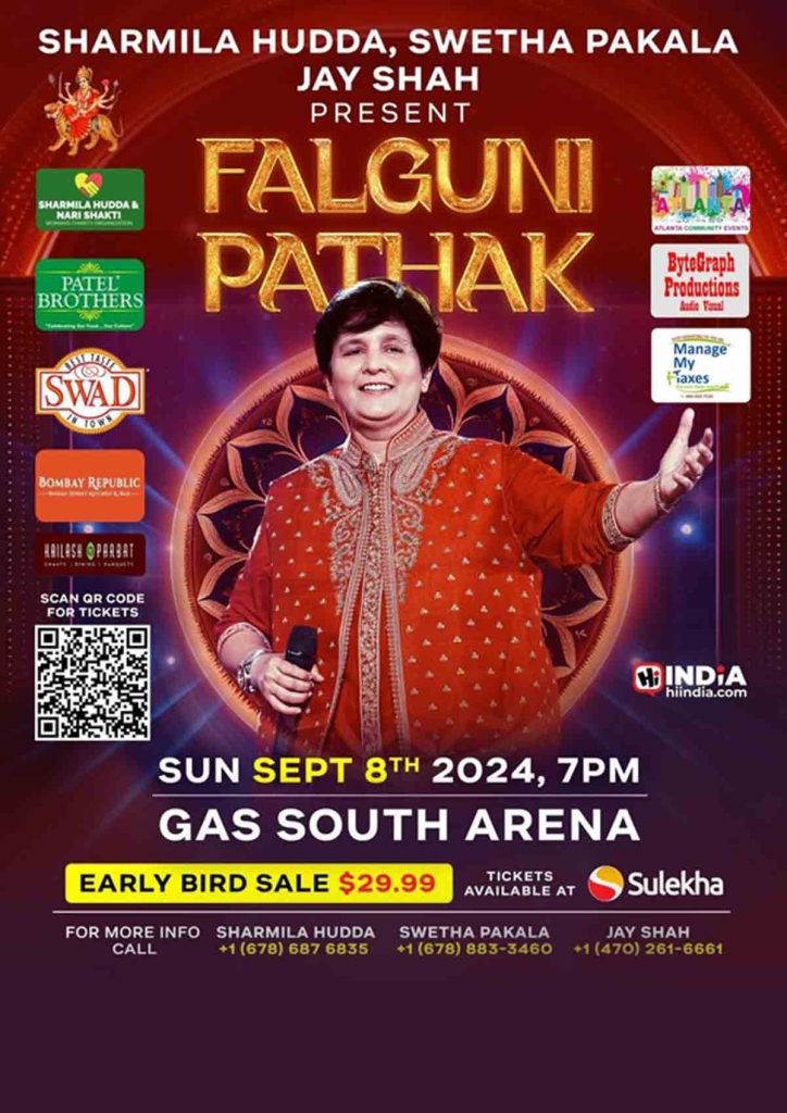 Falguni Pathak Live Garba & Dandiya – Atlanta