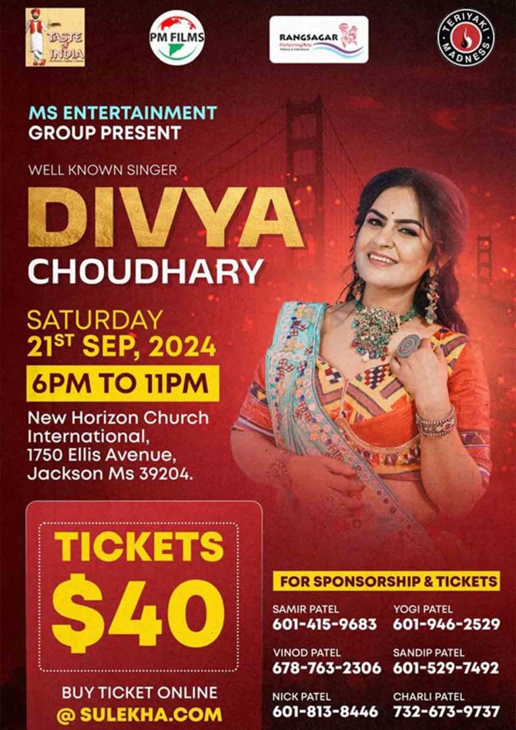 Garba Event 2024 with Divya Choudhary in Jackson