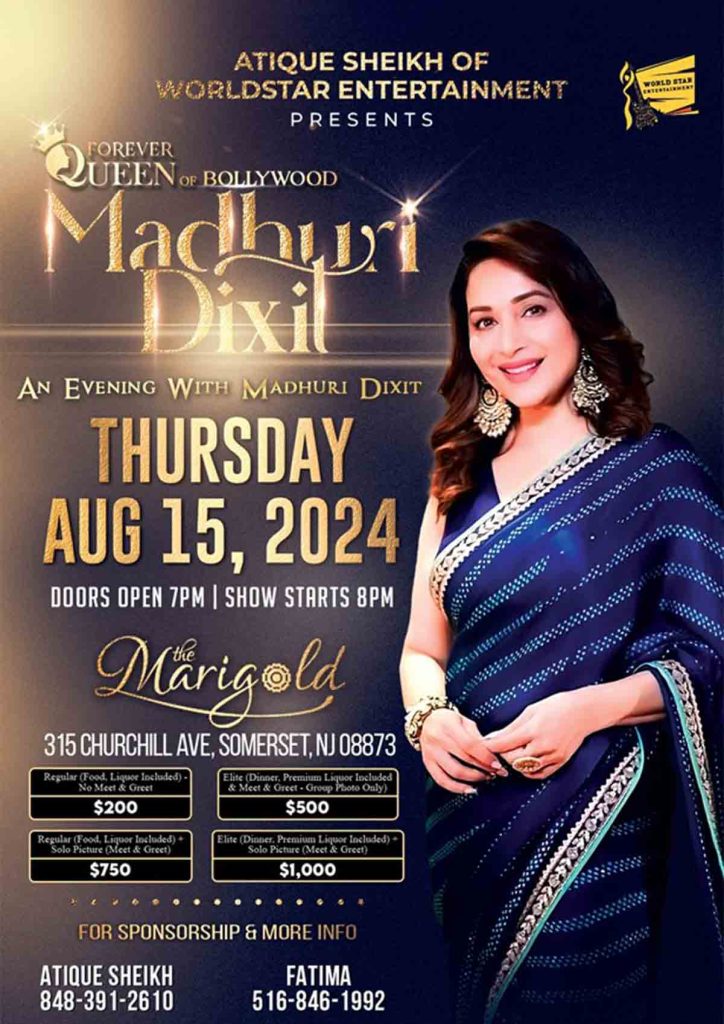 Queen Of Bollywood – Madhuri Dixit Live In New Jersey 2024