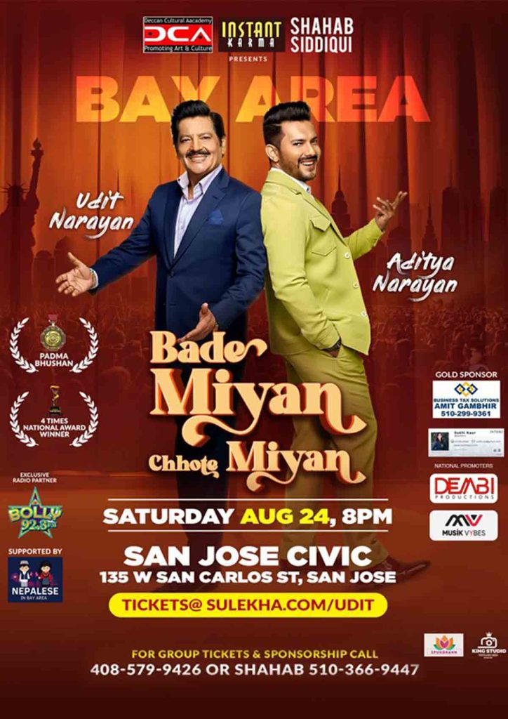 Udit Narayan & Aditya Narayan Live In Bay Area 2024