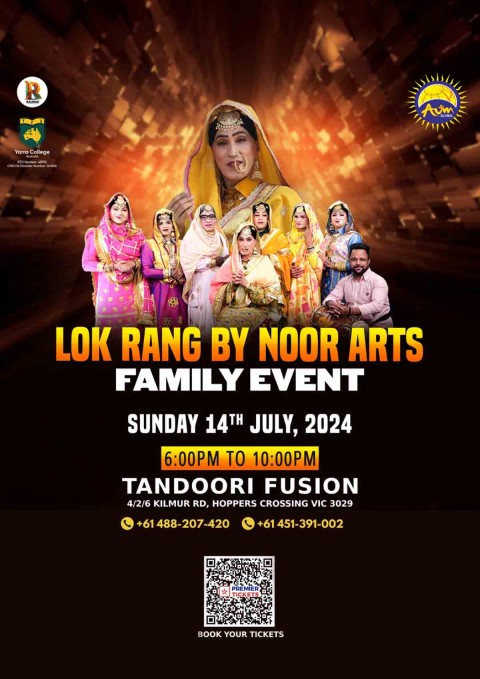 LOK RANG BY NOOR ARTS - Family Event in Melbourne 2024