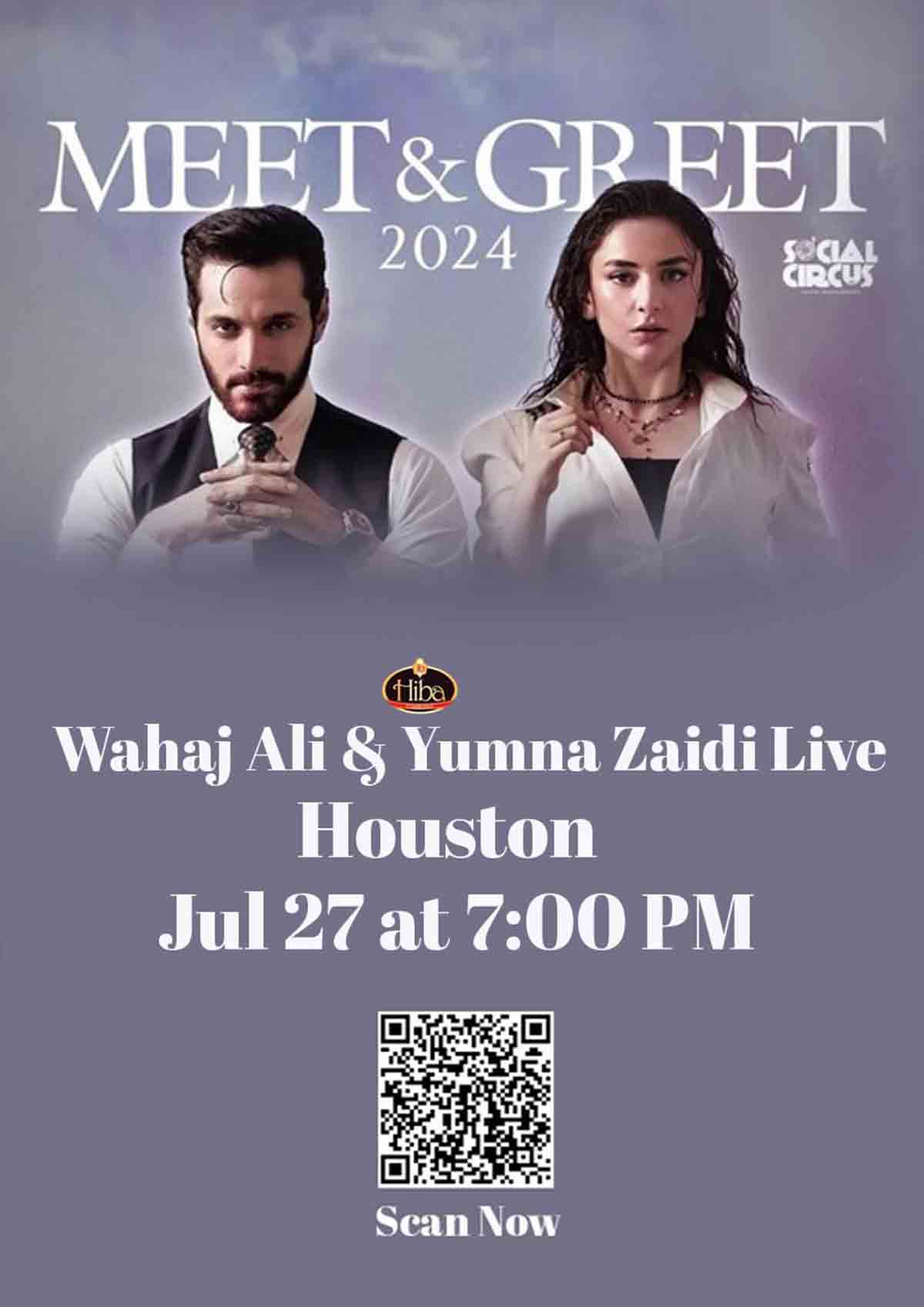 An Exclusive Evening With Wahaj Ali & Yumna Zaidi Live In Houston