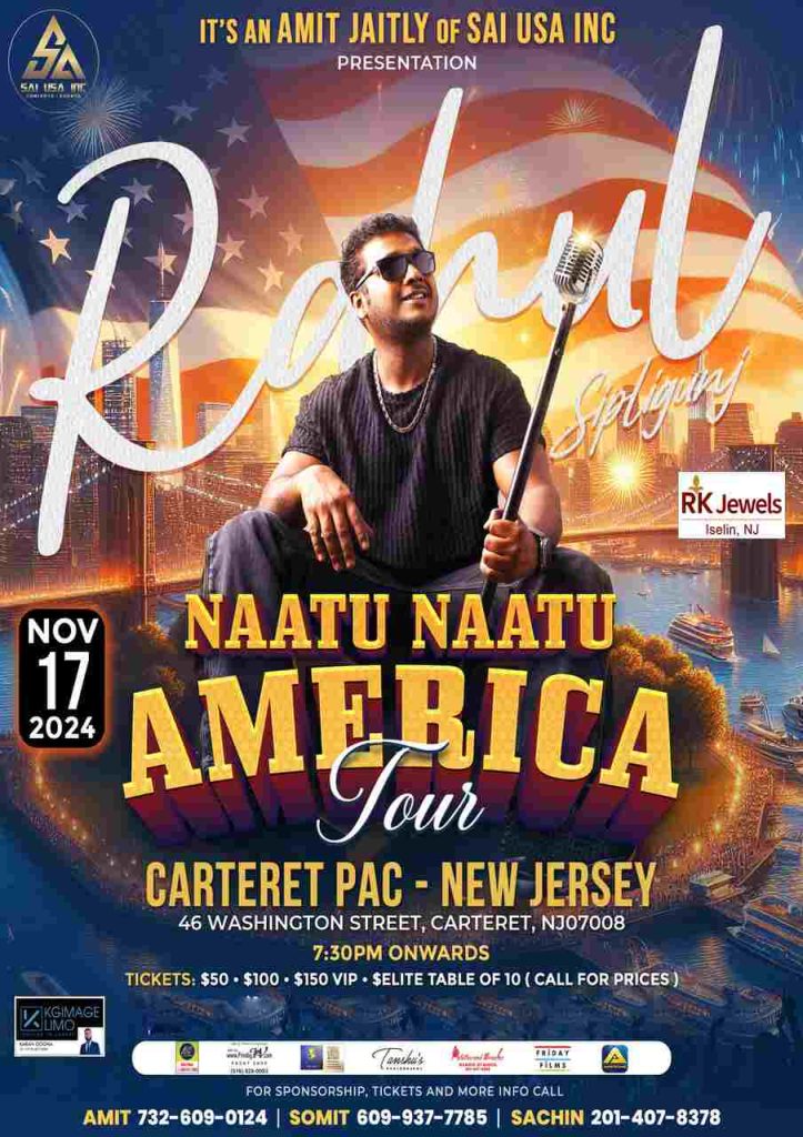 Naatu Naatu fame Rahul Sipligunj Live in Concert New Jersey – 2024