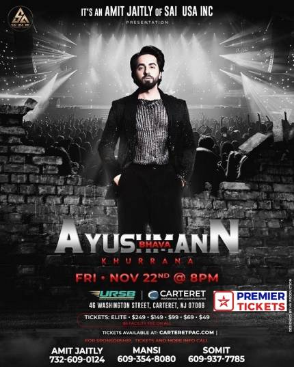 Ayushmann Khurrana Live in New Jersey 2024