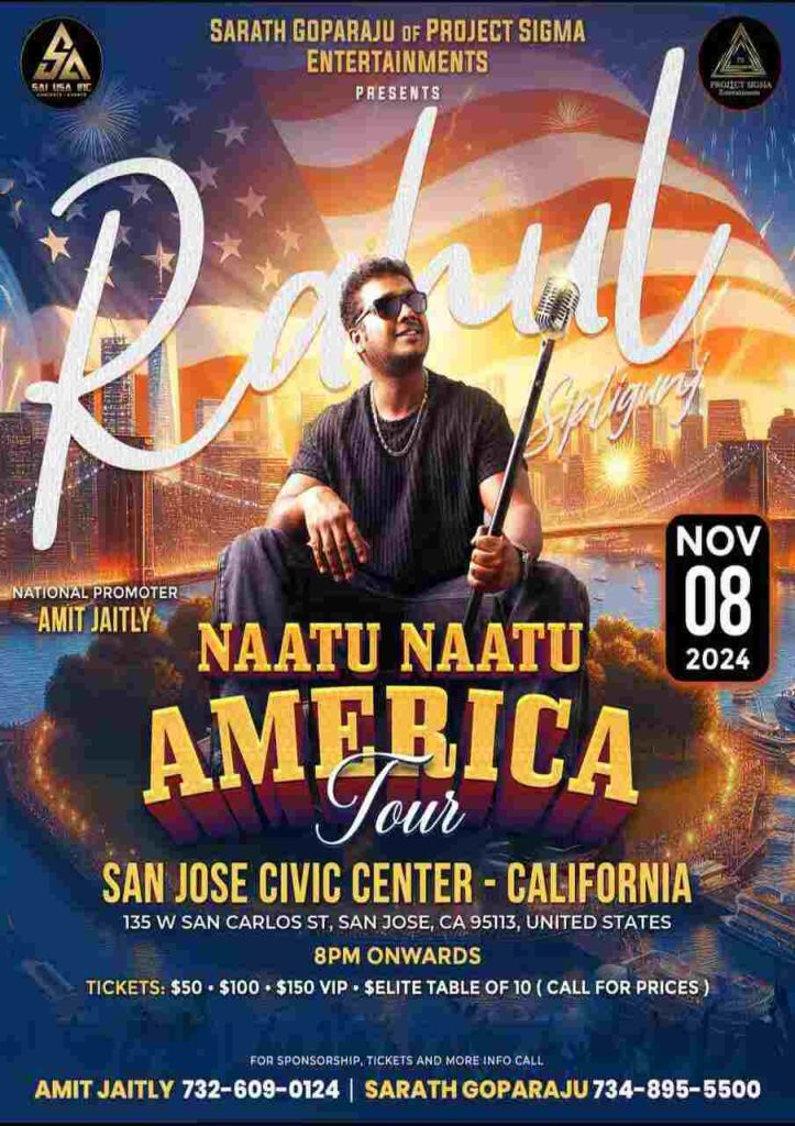 Naatu Naatu fame Rahul Sipligunj Live in Concert California – 2024