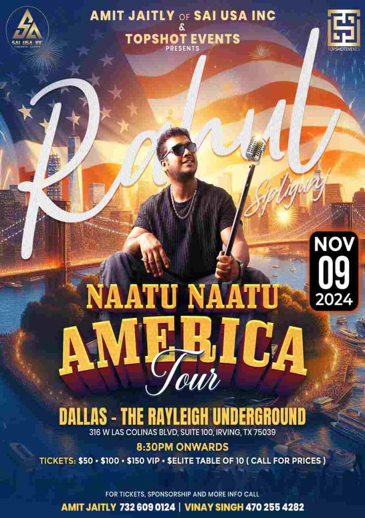 Naatu Naatu fame Rahul Sipligunj Live in Concert Dallas – 2024