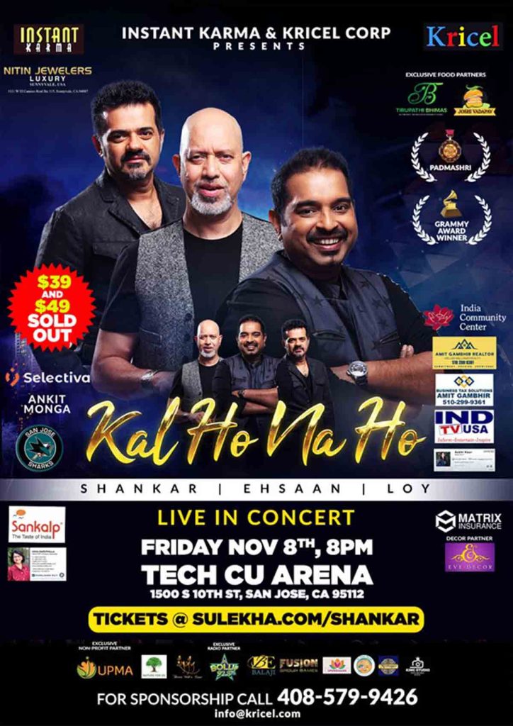 SHANKAR EHSAAN LOY – A Musical Evening San Jose 2024