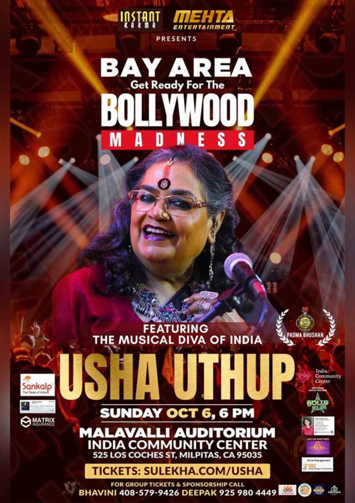 PadmaBhushan Usha Uthup *60 Years of Magical Music *Live in Concert