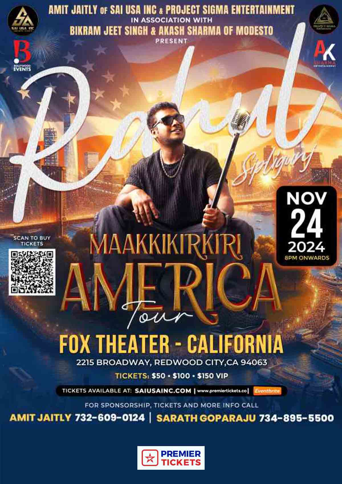 Naatu Naatu fame Rahul Sipligunj Live in Concert California - 2024