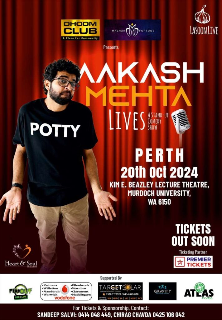 Aakash Mehta Live – A Stand UP Comedy Show in Perth