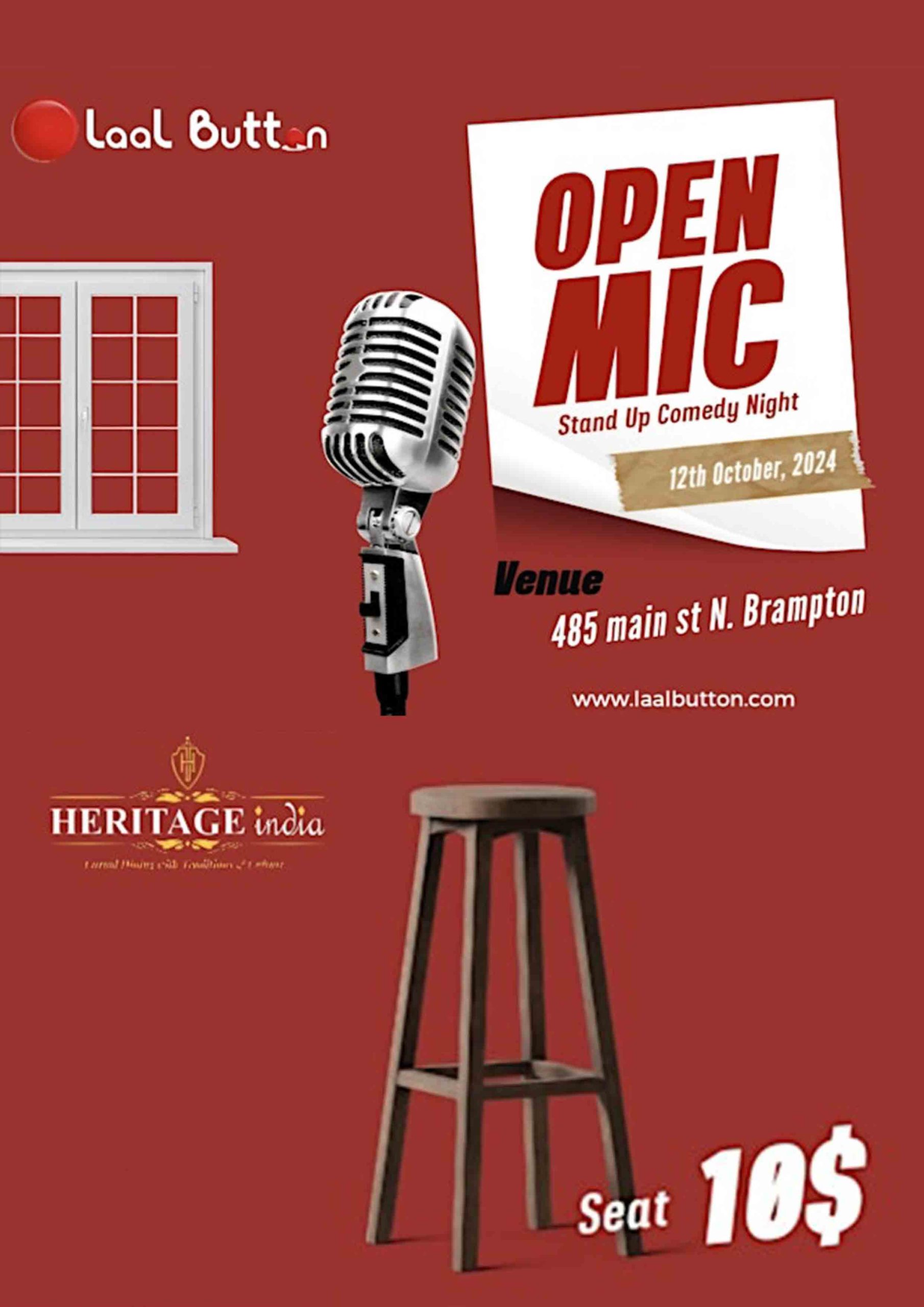 Open Mic Standup Comedy Night