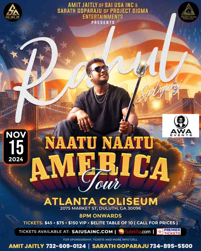 Naatu Naatu fame Rahul Sipligunj Live in Atlanta - 2024