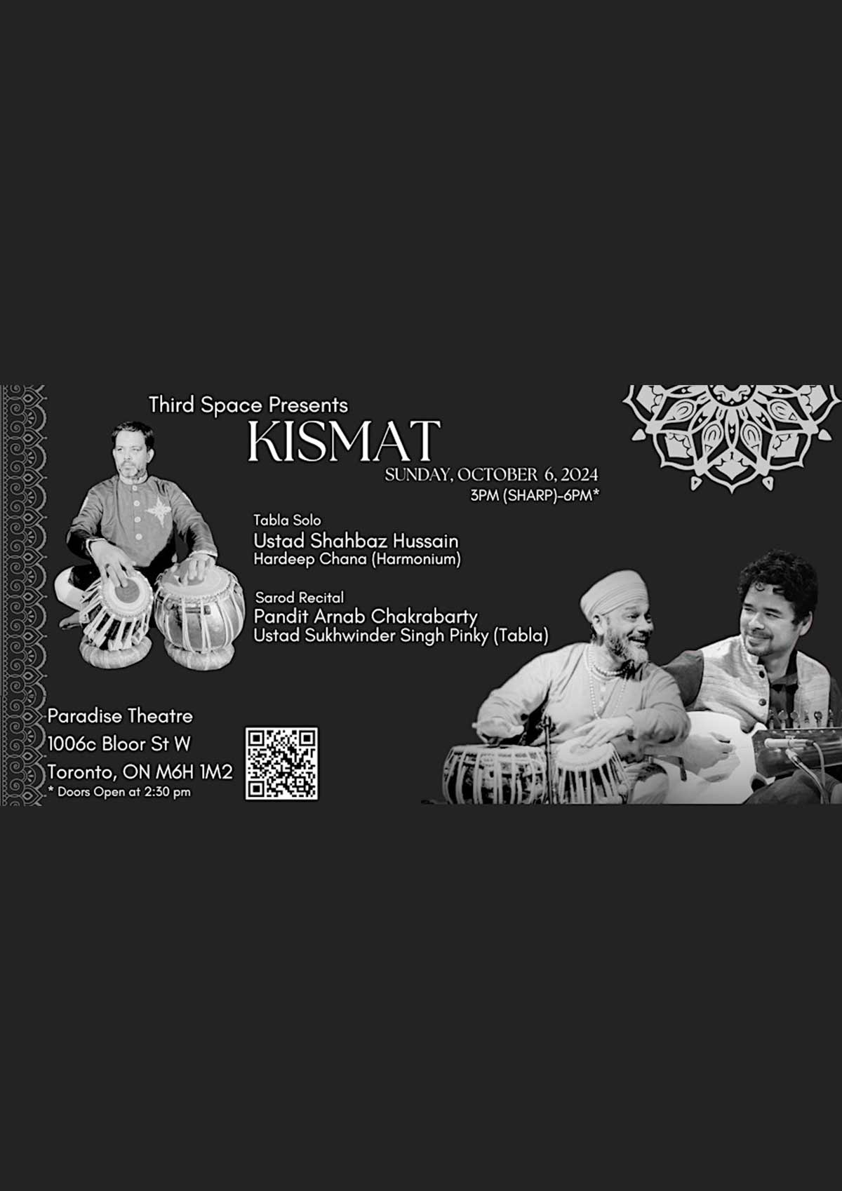 KISMAT with Ustad Shahbaz Hussain, Pandit Arnab Chakrabarty, and Ustad Sukhvinder Singh Pinky