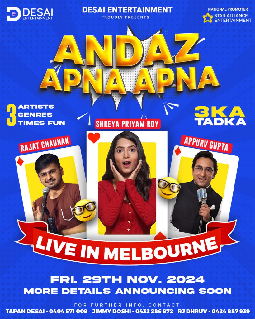 Andaz Apna Apna – A Stand Comedy Up Show in Melbourne