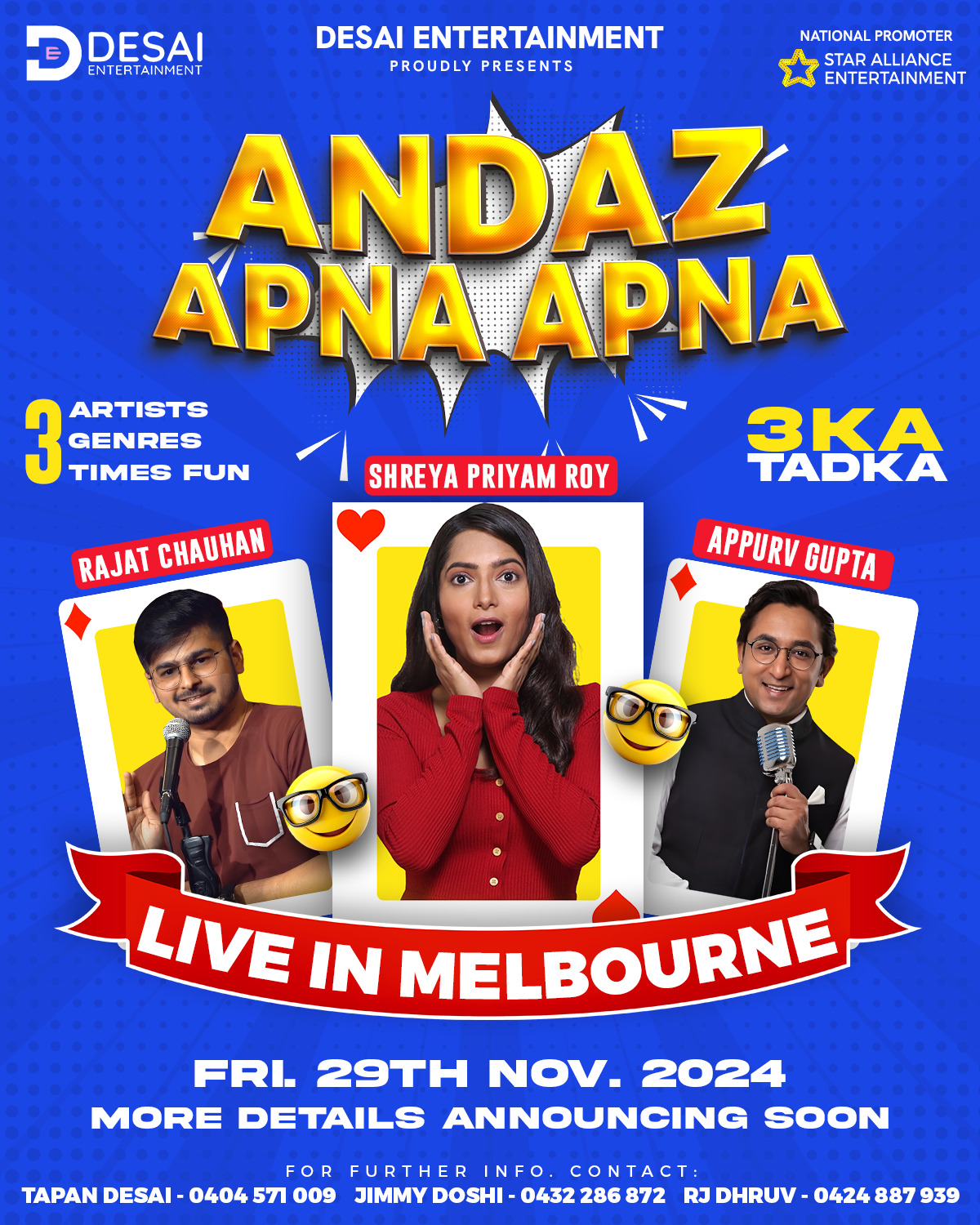 Andaz Apna Apna - A Stand Comedy Up Show in Melbourne