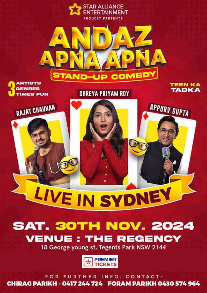 Andaz Apna Apna – A Stand-Up Comedy Show in Sydney