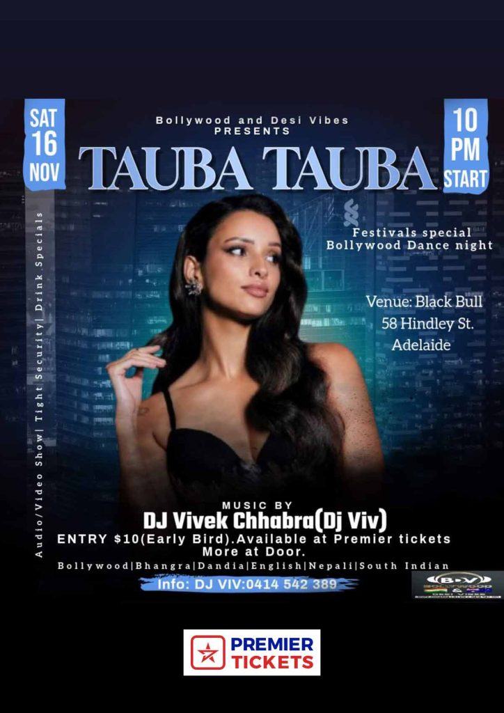 TAUBA TAUBA – A Night of Bollywood Magic in Adelaide 2024