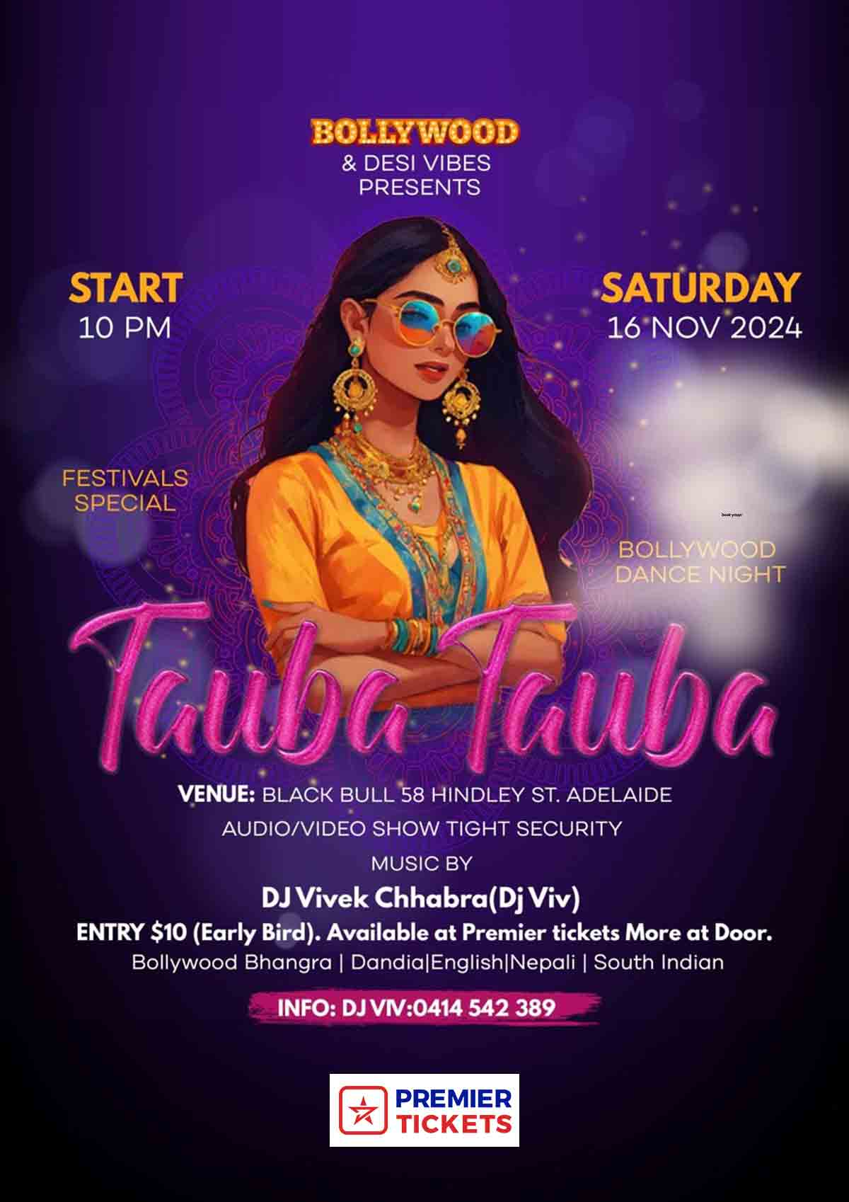 TAUBA TAUBA - A Night of Bollywood Magic in Adelaide 2024