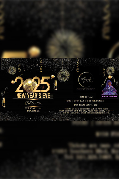 New Year Eve Party at Masala Mantra Indian Cuisine