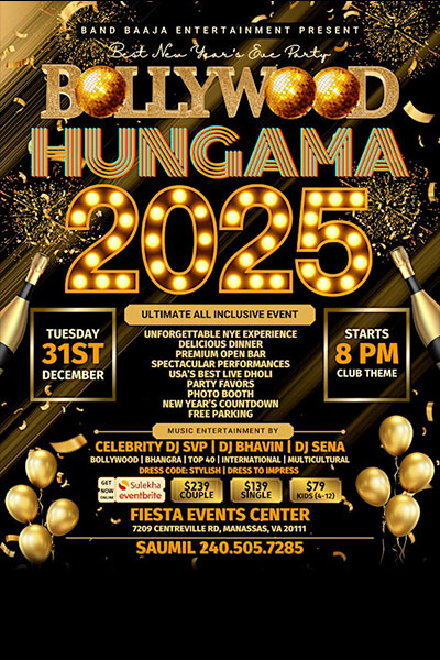 Bollywood Hungama 2025 - Best New Year's Eve in DMV