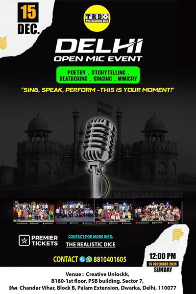 Delhi Open Mic Event – 2024