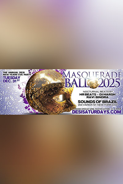 Desi New Years Party : Masquerade Ball at World Famous SOB'S